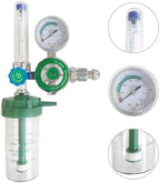 WX-YQ 02 Oxygen Pressure Gas Regulator Inhaler O2 Pressure Reducer Oxygen Gauge Flow Meter, Buoy Type Male Thread and Tube