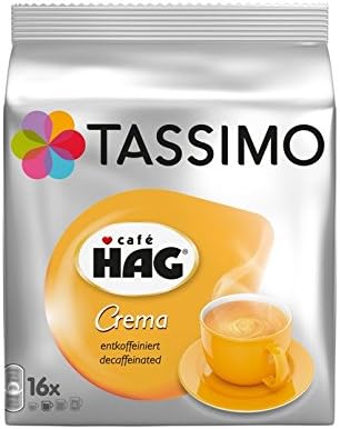 Tassimo Cafe Hag Crema Decaffeinated Coffee Capsules T-Discs 5 Pack, 520 g