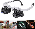 Magnifying Glasses Jewelry Loupe 8X 15X 23X Watch Repair Magnifier Miniature Magnifying Glass Eye Loop Coin Magnifier Headset Hands Free Magnifier Illuminated Magnifier LED Headband Jewelers Loupe