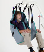 Patient Aid Full Body Padded Divided Leg Sling with Neck & Back Support for Bathing & Toileting, Patient Transfer Aid with 225-450 lbs Weight Capacity (Large) Works with Popular Patient Lift Brands