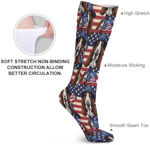 Compression Socks for Unisex, Circulation Support Socks, Knee High Sock for Hiking