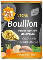 Marigold Swiss Vegetable Vegan Bouillon Powder Reduced Salt (500g) Purple - Pack of 2