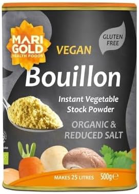 Marigold Swiss Vegetable Vegan Bouillon Powder Reduced Salt (500g) Purple - Pack of 2
