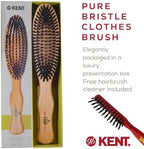 Kent CC20 Cherry Wood Double-Sided Clothes Brush and Lint Remover for Cashmere, Wool, and Silk - Sweater Fuzz Remover, Suede Brush, and Lint Brush for Pet Hair