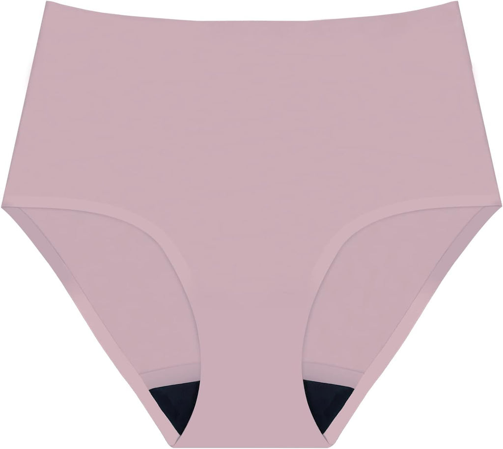 AIRCUTE Absorbent Urinary Incontinence Underwear for Women Seamless Sanding High Waist Panty for Bladder Leaks Protection 60ML(Blush, Medium)