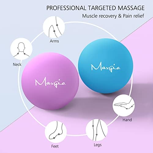 2" Mini Massage Ball, 5 Speeds Vibrating Massage Roller Ball for Palm, Hand, Foot, Leg, Neck, Back, Trigger Point Muscle Therapy Ball for Myofascial Release, Plantar Fasciitis Relief, Blue