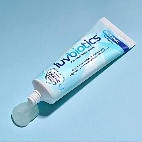 Luv Biotics Probiotic Mint Toothpaste with Xylitol & Aloe Vera – Fresh Breath, Cavity Protection, Microbiome Support & Healthy Gums – No Sulphates or Parabens - 3 x 75ml