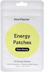 Kind Patches Energy Patches Extra Strong - Red Ginseng, L-Citrulline, and Guarana Extract - Vegan, Latex Free - 14 Count