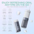 VOYOR-HEALTH Portable Water Flosser Cordless, Mini Travel Oral Irrigator with Telescopic Water Tank, IPX7 Waterproof Water Dental Flosser for Teeth Cleaning Braces & Dental Care WF510 (Silver)
