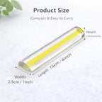 4Pack Acrylic Reading Line Magnifier, Half-Round Bar Magnifier for Books, Documents & Newspapers, Crystal Clear, Lightweight & Distortion-Free, Ideal for Seniors
