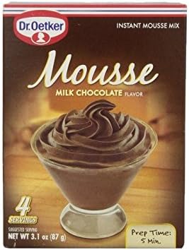 Dr. Oetker Milk Chocolate Mousse Mix, 3.1-Ounce (Pack of 6)