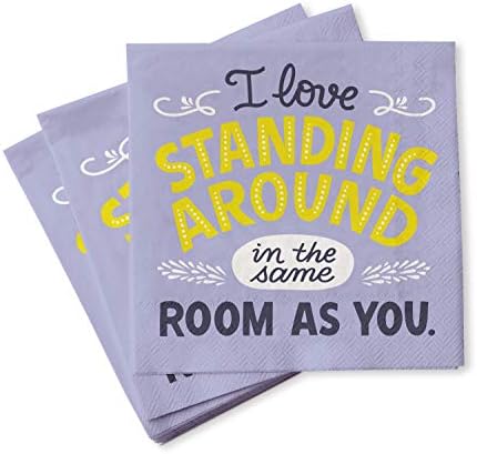 Em & Friends 20-Count Cocktail Napkins, 5 x 5-inches, Standing Around