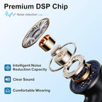 Hearing Aids, Miniature Hearing Amplifiers for Adults with Noise Cancelling,Rechargeable Hearing Aids for Seniors with Crystal Clear Sound, and LEDPower Display (Black-orange)