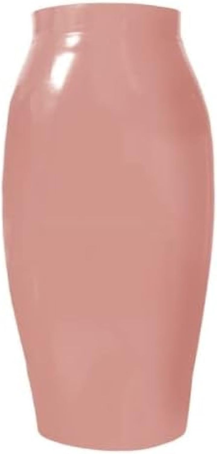 Latex Mini Skirt Women's Latex Rubber Knee A-Line,Photo Color,Medium
