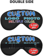 Custom Eye Mask with Your Design for Men & Women Personalized Eye Masks for Sleep with Your Text Logo Photo Customized Sleep Mask for Gifts Black