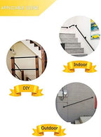 WRRAC-Shower Stool 3ft-20ft Wall Handrail Kit Black Pipe Basement Railing Elderly, Children Non-Slip Stair Hand Rail for Home Garden Corridor Lofts,440 lbs Capacity