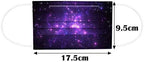 50Pack Starry Sky Print Face Masks for Women Starry Night Disposable Holiday Adult Tie Dye Breathable Thick 3-Layers