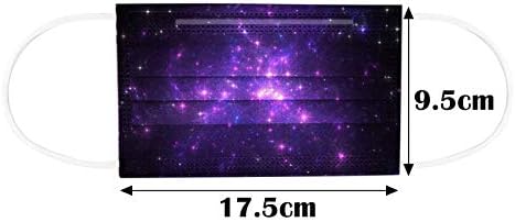 50Pack Starry Sky Print Face Masks for Women Starry Night Disposable Holiday Adult Tie Dye Breathable Thick 3-Layers