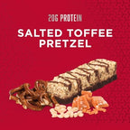 BSN Protein Crisp Bar, Salted Toffee Pretzel, 20 Gram Protein Snack Bars with Whey and Fiber, Gluten-Free Crunchy Energy Bars for Workout, Fitness, On-the-Go, 12 Count