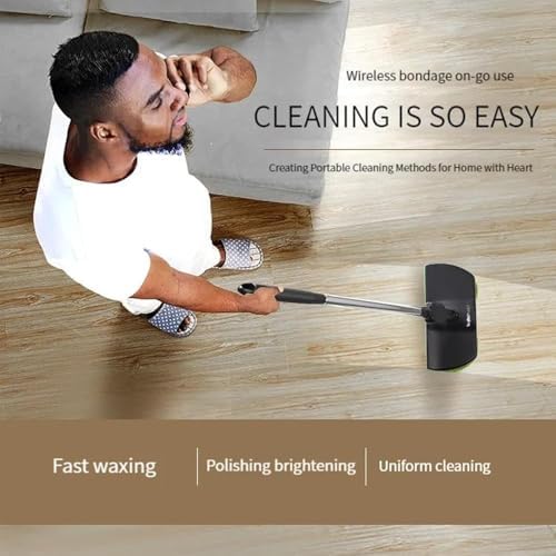 Cordless Electric Mop - Floor Scrubber and Polisher Machine for Efficient Floor Cleaning, Includes Replacement Pad for Home Use