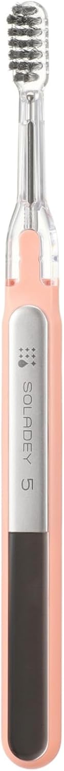 Soladey5 Ionic Toothbrush, Pink, Large Solar Panels and TiO2 Semiconductor, You can Brush Without Toothpaste
