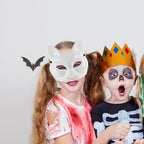 TENDYCOCO 4pcs Cat Mask DIY Blank Paintable Mask Fox Unfinished White Plastic Blank Craft Halloween Masquerade