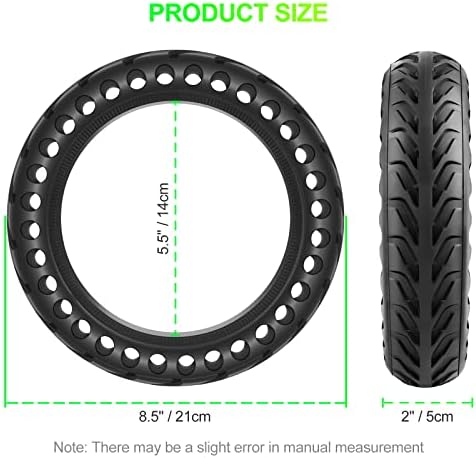 BANGTING 50/75-6.1 Tubeless Solid Tires for Electric Scooter, 8 1/2 x2 Tire for Gotrax GXL V2 / XR/APEX, 8.5x2 inch Tire Replacement for Xiaomi Pro 2 / M365 / 1S (Black 1PCS)