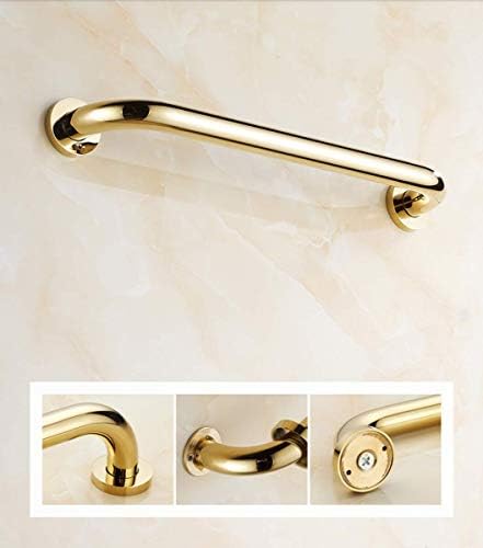ELLO&ALLO Bathroom Shower Grab Bar with Concealed Screws, Home Care Handrail Bar Bath Hardware, Gold Finish (20 Inch)