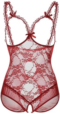 Plus Size Lingerie for Women Sexy One-Piece Teddy Valentine's Day Lingerie Bodysuit