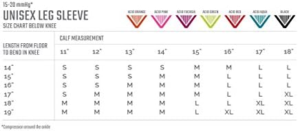 Leg Sleeves 15-20MMHG Compression Enhanced Performance & Protection, Acid Aqua, Medium