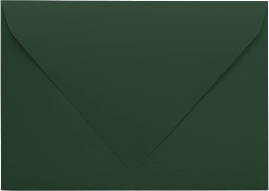 Darling Souvenir A2 Dark-Green Invitation Envelopes (4 3/8 x 5 3/4) Euro V-Flap 80 LBS Self-Adhesive Perfect for Greeting Cards, RSVP, Photo, Birthday, Event -Packs & Colours Available