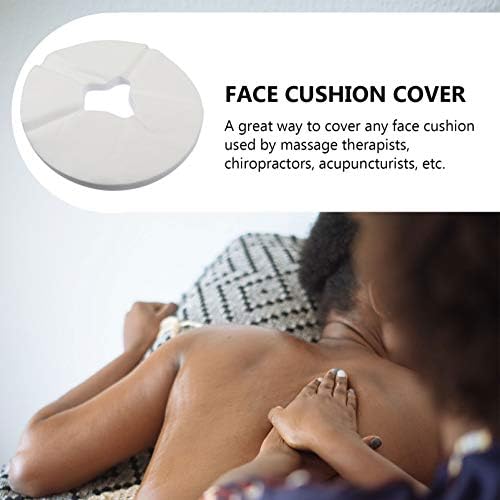 100pcs Body Pillow Cover Disposable Massage Face Cover for Fitted Non-woven Fabric Round Washcloth White