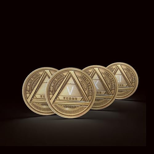 MYRECOVERYSTORE AA Coin with Roman Numeral Alcoholics Anonymous (1-60 Years) Year 1