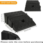 2PCS Driveway Curb Ramps 5" Rise Height Curb Ramp Interlock Curb Ramps for Driveway Low Cars Vehicles SUV Truck Motorcycle Wheelchair Bike