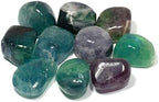 CrystalAge Rainbow Fluorite Tumble Stones (Size 20-25mm) - Pack of 5