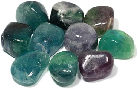 CrystalAge Rainbow Fluorite Tumble Stones (Size 20-25mm) - Pack of 5