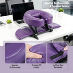 TRENDBOX Face Down Tabletop Massage Kit Adjustable Headrest Pillow - Purple