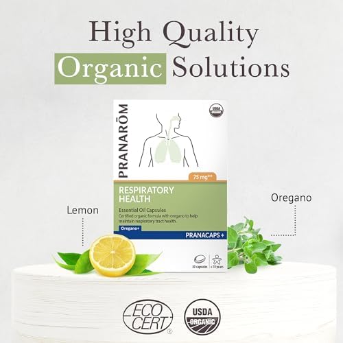 Pranarom - Respiratory Health Pranacaps with Oregano & Lemon Essential Oil - 30 Count