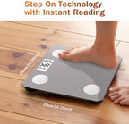 ZOETOUCH Smart Bathroom Scale for Body Weight, Digital Weighing Scale with BMI, Body Fat, Muscle Mass, Bluetooth Machine for People, Work with App, 14 Body Composition Analyzer