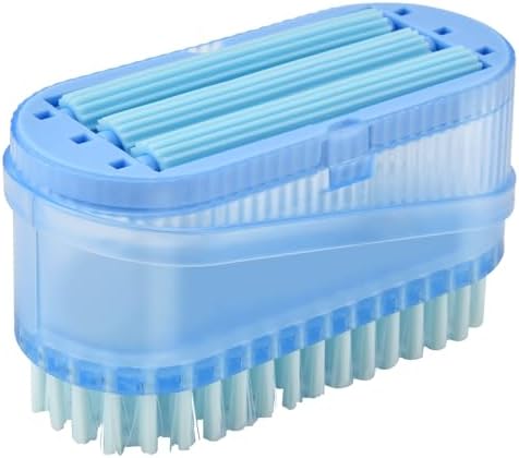 Multifunctional Laundry Soap Box, Foaming Soap Dispenser with Roller for Cleaning & Storage, Portable for Laundry, Kitchen, Bathroom(Blue,Size:4.7inch)