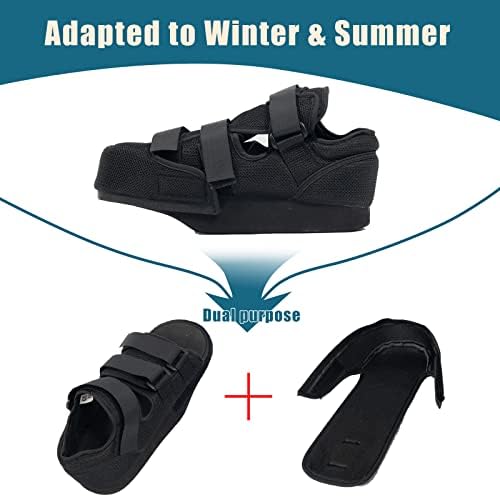 GHORTHOUD Forefoot Off-Loading Post Op Shoe Closed Toe Medical Walking Boot for Broken Toe Orthopedic Foot Brace for Post Bunion Hammertoe Surgery Brace (L)