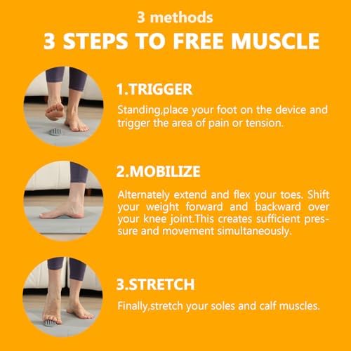 Foot Acupressure Massager & Arch Stretcher for Plantar Fasciitis Relief, Heel Pain & Foot Arch Support, Foot Reflexology，Gifts for Men & Women
