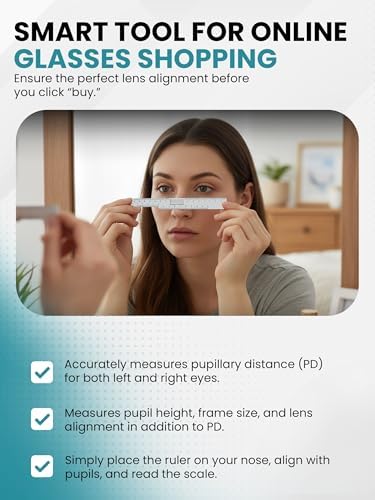Multipurpose PD Optical Ruler for Reading Pupil Distance Meter Eye Ophthalmic Straight Edge, Comfortable and Lightweight Optical Ruler to Measure Height of the Pupil and All Lengths of Frames