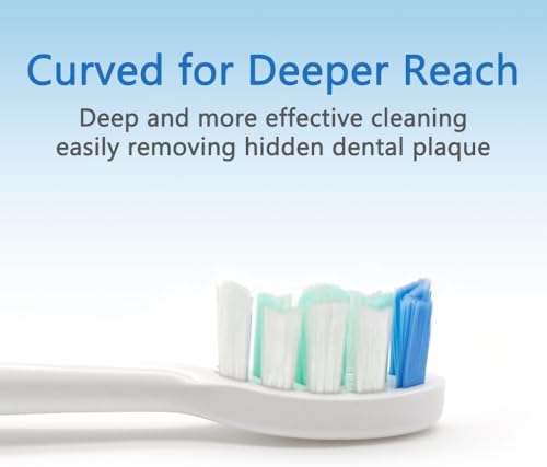 Replacement Brush Heads for Waterpik Sensonic Complete Care Toothbrush,(Models STW-03W020 White and STW-03W027 Gray) and Waterpik Sensonic Complete Care(Model CC-04CD010-1),White,4 Count,with Covers