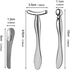 3 Pcs Metal Eye Cream Applicator Tool, Eye Roller Massage Sticks and Makeup Cream Spoon, Facial Massager for Reducing Puffiness Wrinkle Dark Circles