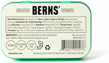 Berns' Business Mints Six Pack - Extra Strong Peppermint Mints – Real Sugar, No Artificial Sweeteners