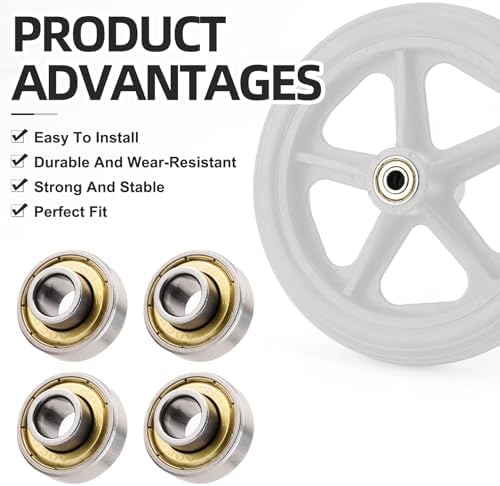 Rollator Caster Wheel Bearings Wheelchair Front Wheel Bearings, Replacement Parts for Rollator,Transport Chairs,Wheelchair