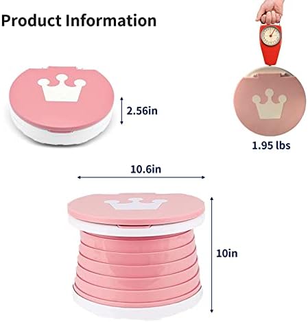 Travel Potty for Toddler, Portable and Foldable Toilet, Apply to Seat Emergency Toilet for Car, Camping, Outdoor, Indoor (pink, small)