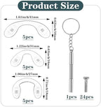 15PCS Nose Bridge for Glasses, 3 Sizes Silicone U Shaped Eye Glass Pads, Anti-Slip Silicone Nose Cushions Replacement for Eyeglasses Sunglass Repair Kit, Clear
