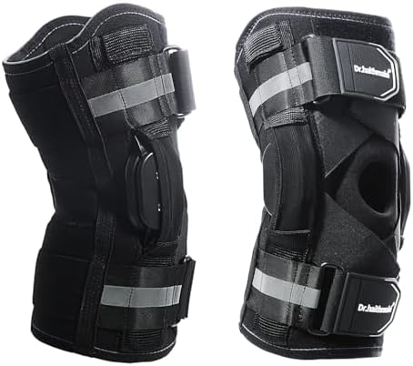 Professional Knee Brace for Men & Women - Hinged Support for Knee Pain, Arthritis, Meniscus Tear, ACL Injury - Breathable, Adjustable, Stabilizing Compression Sleeve for Running, Sports, Workout (Medium)